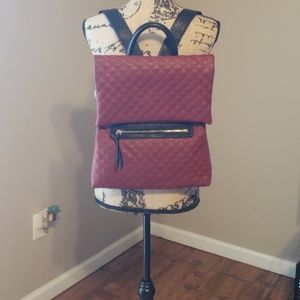 Burgandy back pack purse!